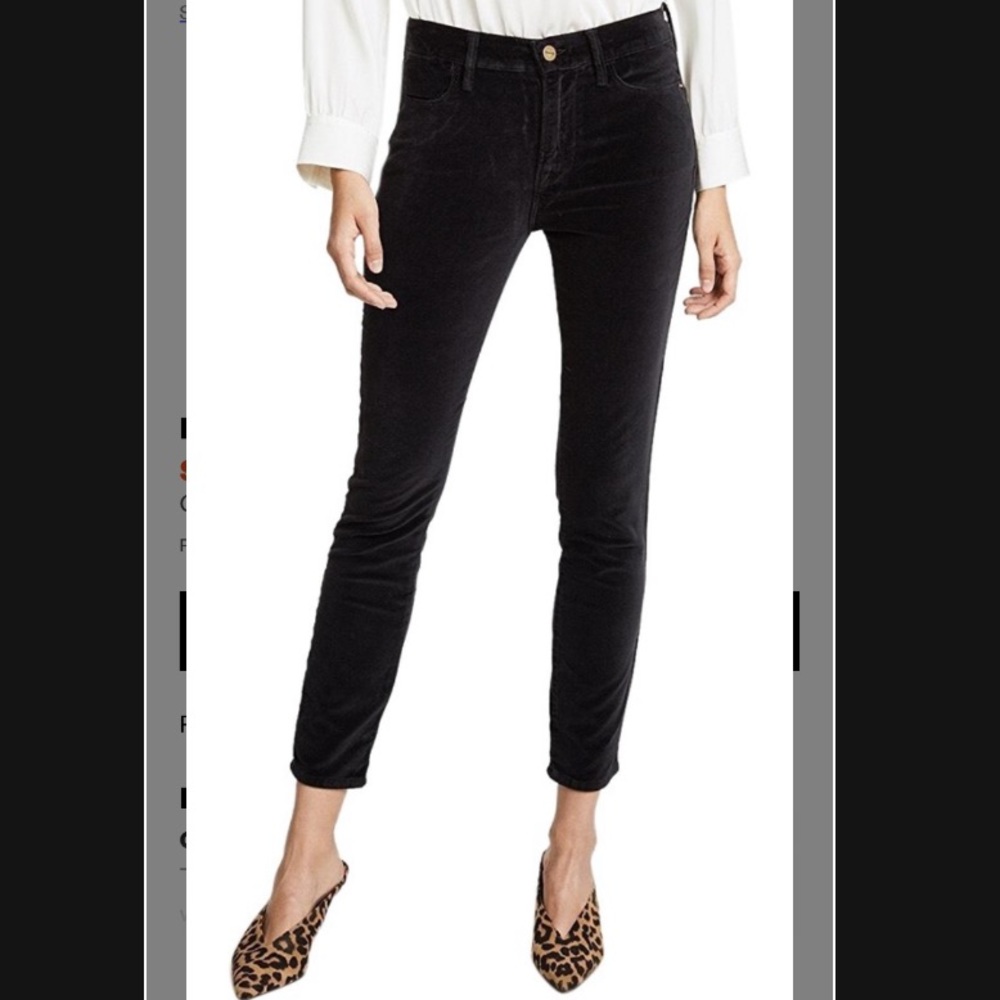 ✨💕Frame Denim Le High Skinny Velvet Noir Pants💕✨